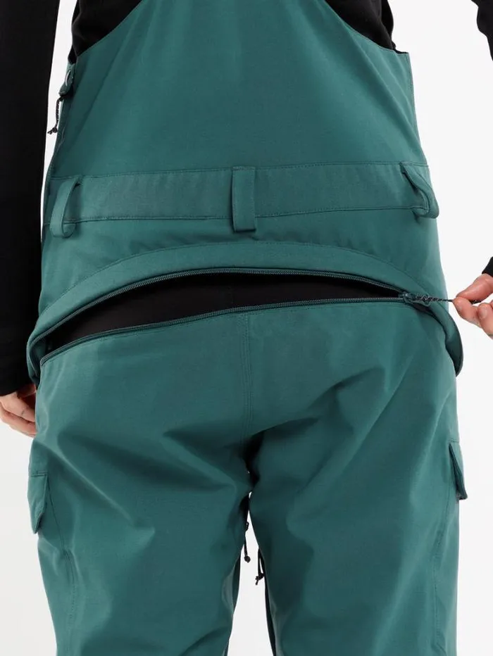 Womens Pants Volcom Creston 3D Stretch Bib Overalls 8211 Balsam