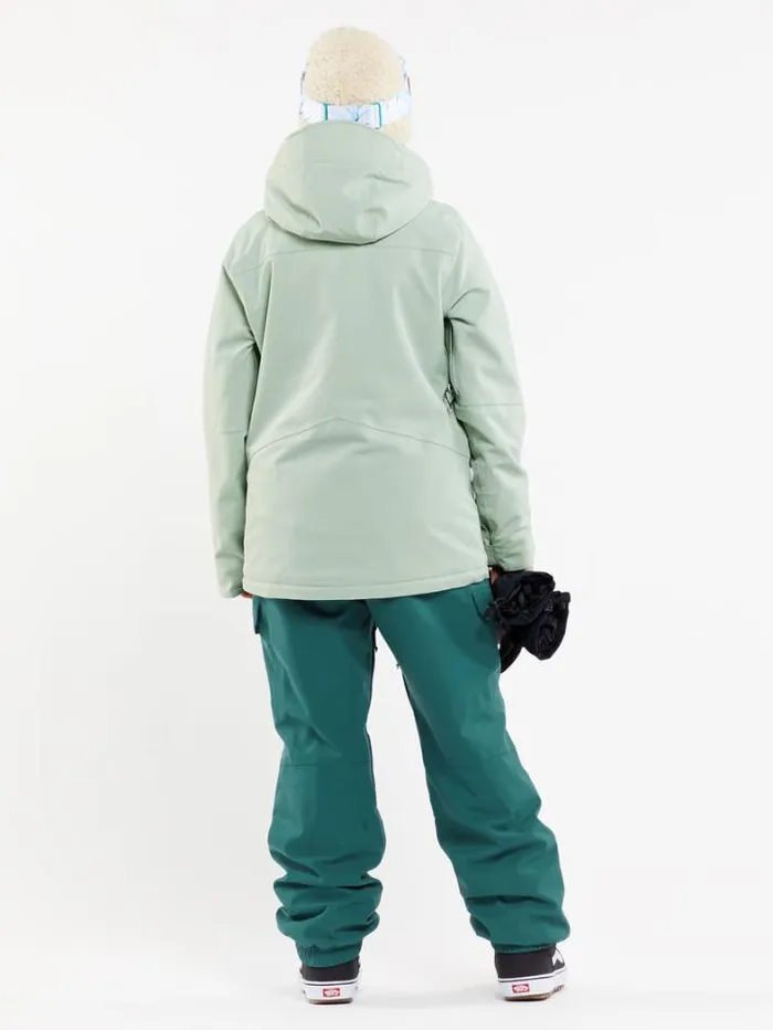 Womens Pants Volcom Creston 3D Stretch Bib Overalls 8211 Balsam