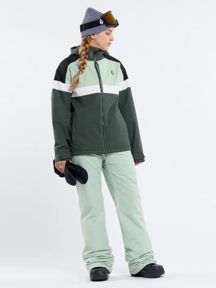 Womens Pants Volcom Frochickie Insulated Pants 8211 Sage Frost