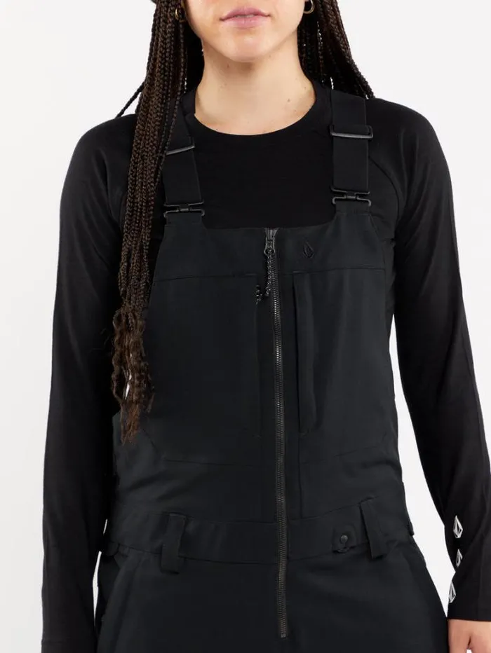 Womens Pants Volcom Swift Bib Overalls 8211 Black