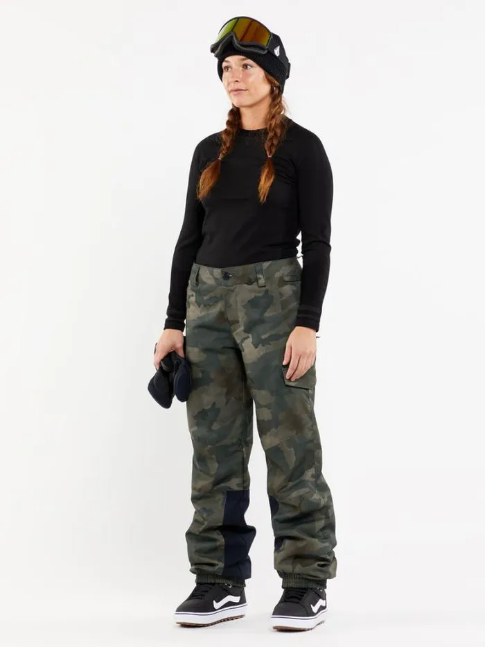 Womens Pants Volcom Wildling Pants 8211 Cloudwash Camo