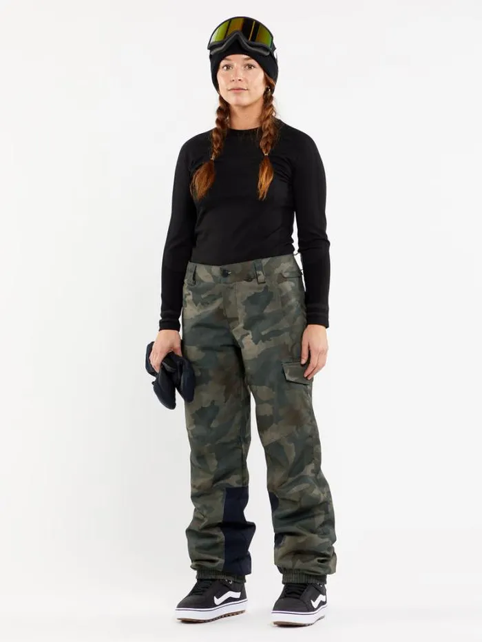 Womens Pants Volcom Wildling Pants 8211 Cloudwash Camo