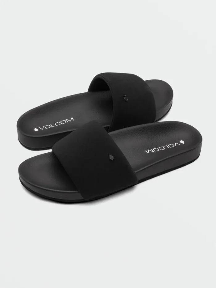 Womens Sandals Volcom Cool Slide Sandals 8211 Black Out
