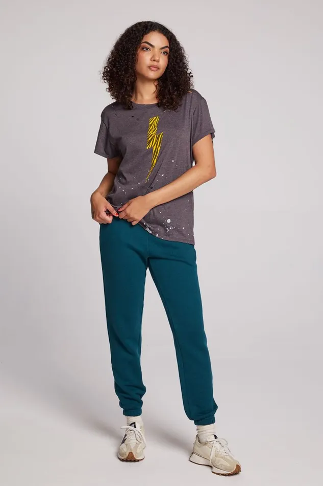 Womens Tops Chaser Brand Animal Bolt Tee