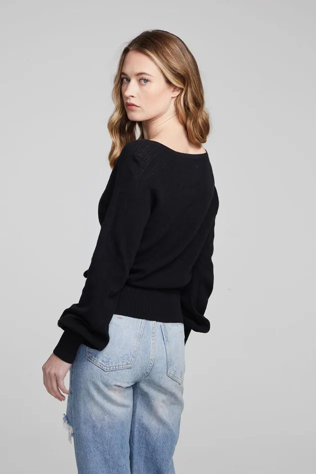 Womens Tops Chaser Brand Blackheart Shadow Star Long Sleeve