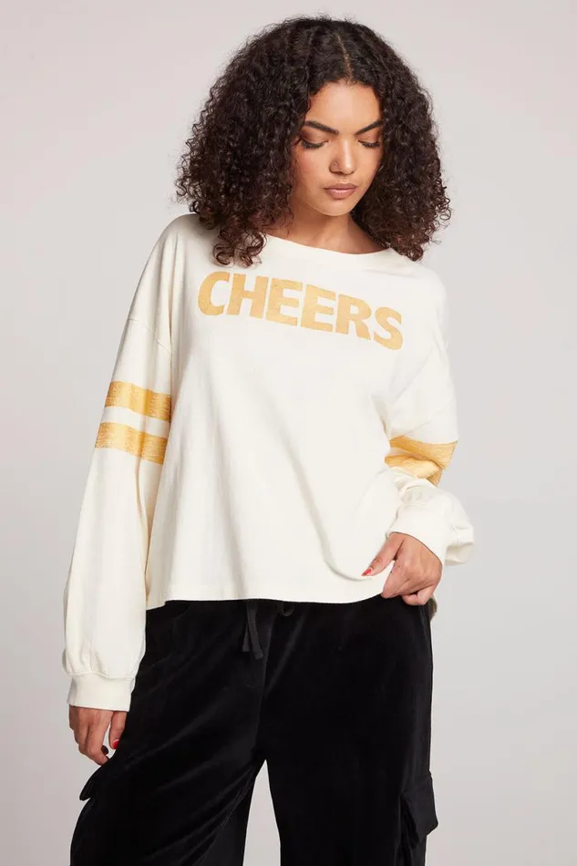 Womens Tops Chaser Brand Cheers Long Sleeve