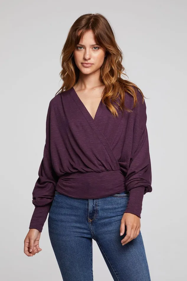 Womens Tops Chaser Brand City Plum Perfect Blouse