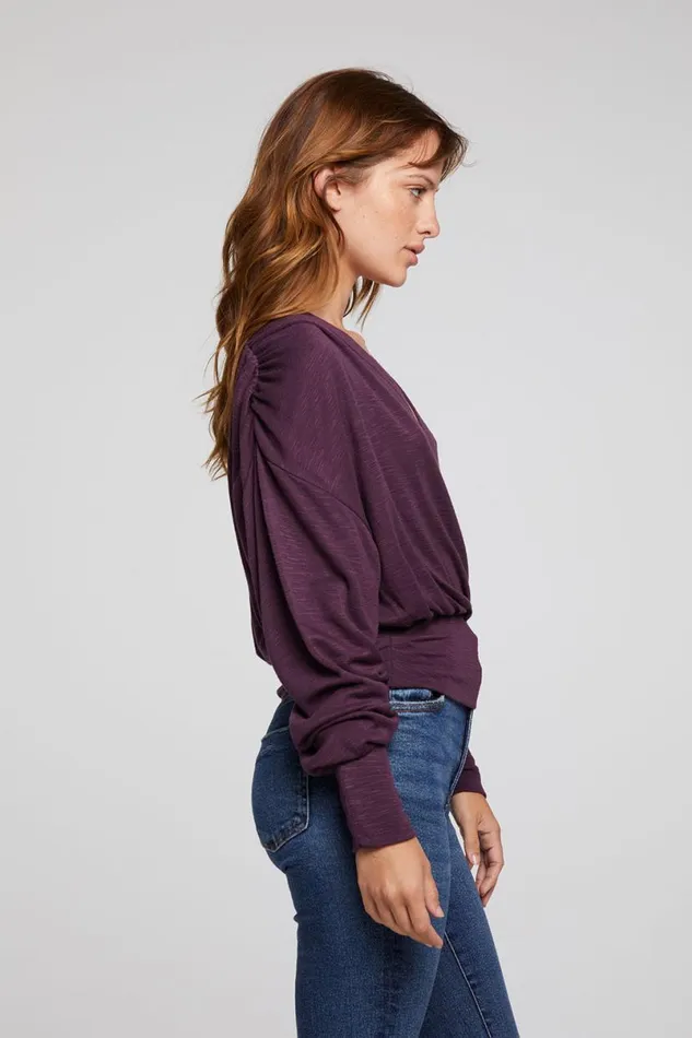 Womens Tops Chaser Brand City Plum Perfect Blouse