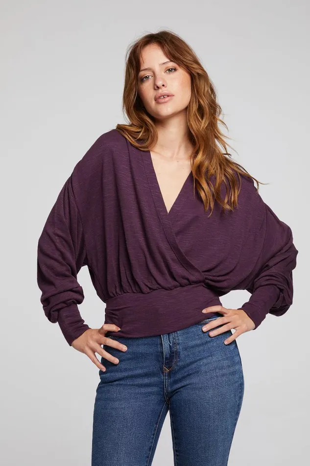 Womens Tops Chaser Brand City Plum Perfect Blouse
