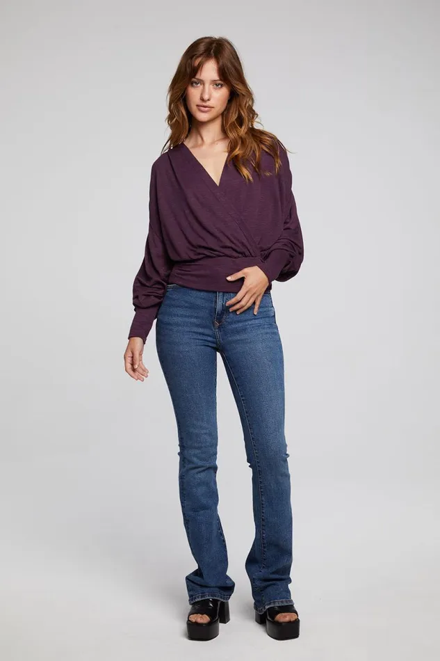 Womens Tops Chaser Brand City Plum Perfect Blouse