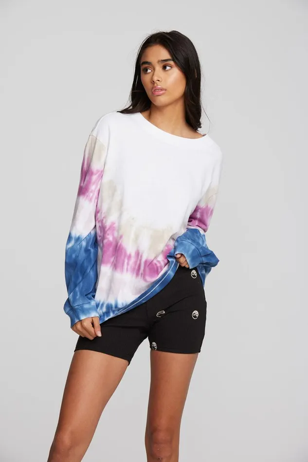 Womens Tops Chaser Brand Coast Cotton Jersey Long Sleeve Tee With Blousant Sleeves And Rib Womens Tops Chaser Brand Coast Cotton Jersey Long Sleeve Tee With Blousant Sleeves And Rib