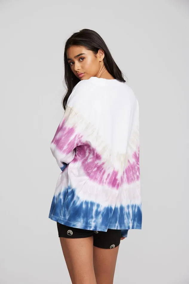 Womens Tops Chaser Brand Coast Cotton Jersey Long Sleeve Tee With Blousant Sleeves And Rib