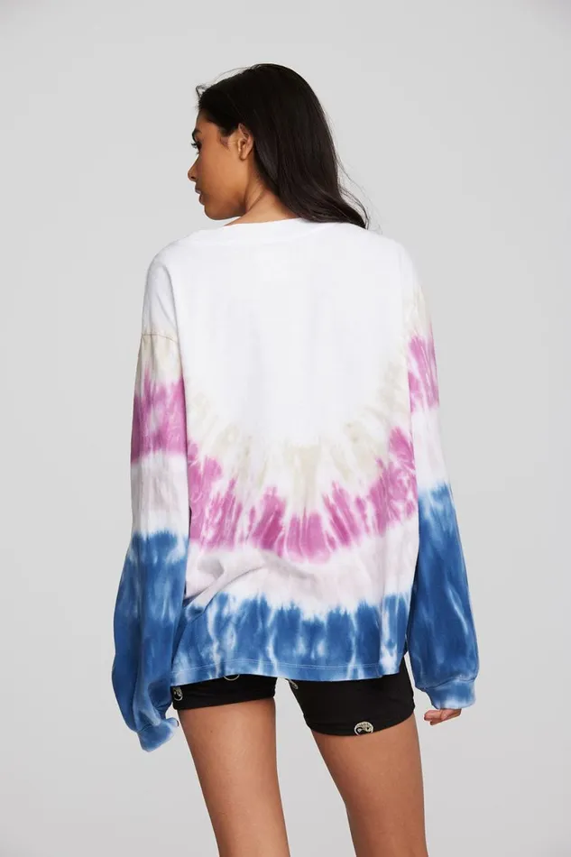 Womens Tops Chaser Brand Coast Cotton Jersey Long Sleeve Tee With Blousant Sleeves And Rib