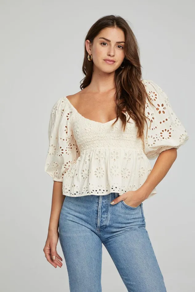 Womens Tops Chaser Brand Dolce Top 8211 Gardenia