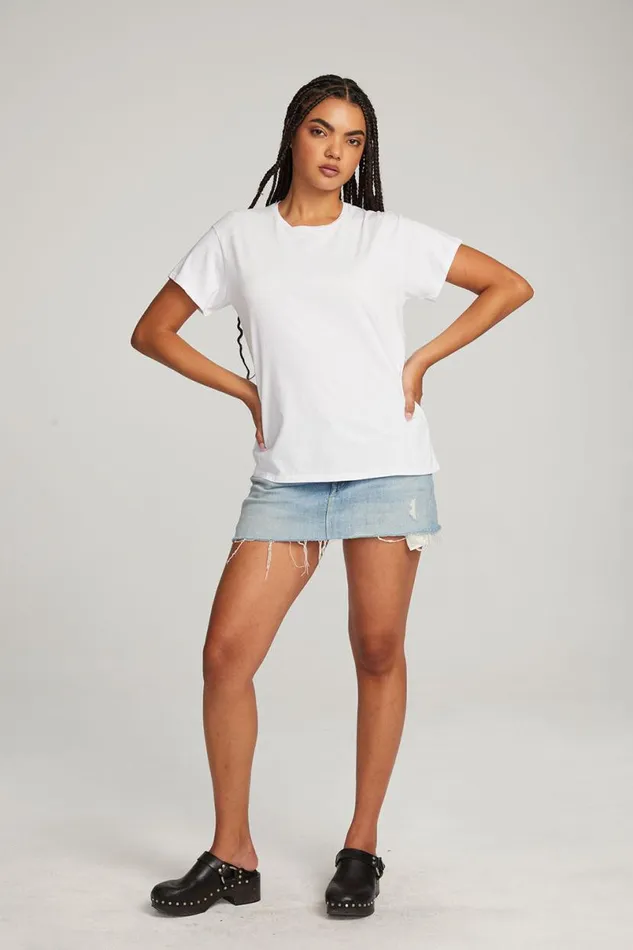 Womens Tops Chaser Brand Everyday Essential White Crew Neck Tee