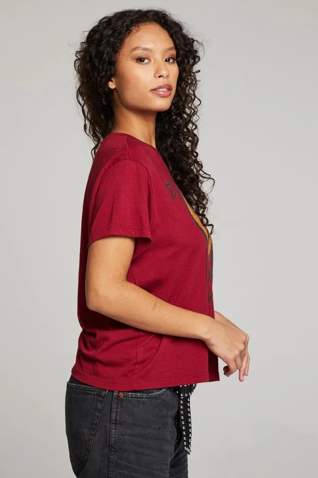 Womens Tops Chaser Brand Graffiti Smile Tee