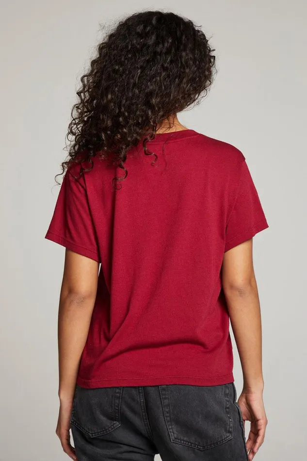 Womens Tops Chaser Brand Graffiti Smile Tee