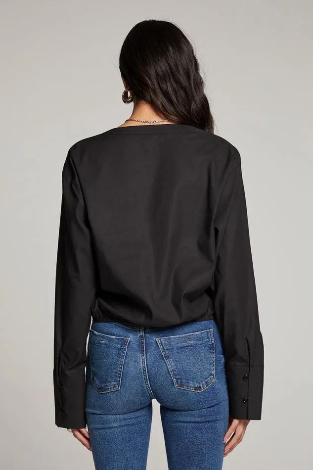 Womens Tops Chaser Brand Haleyy Licorice Blouse