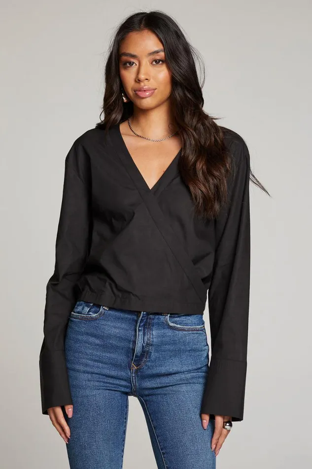 Womens Tops Chaser Brand Haleyy Licorice Blouse