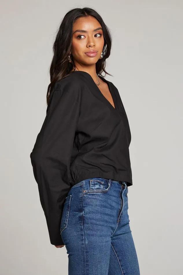 Womens Tops Chaser Brand Haleyy Licorice Blouse