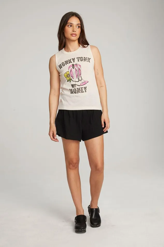 Womens Tops Chaser Brand Honky Tonk Honey Muscle Tee