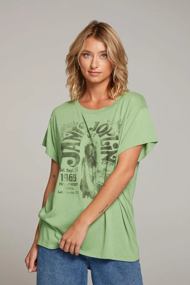 Womens Tops Chaser Brand Janis Joplin Hollywood Bowl Tee