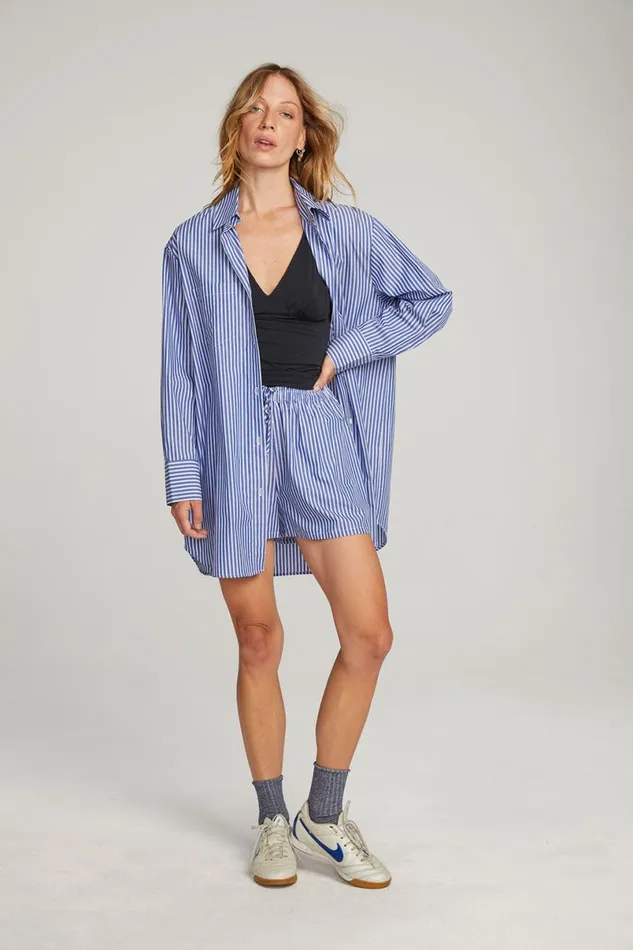 Womens Tops Chaser Brand Kerstin Marmont Stripe Button Down