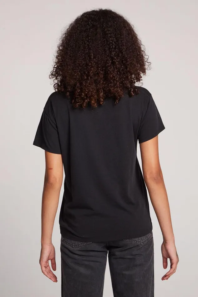 Womens Tops Chaser Brand Lace Stars Tee