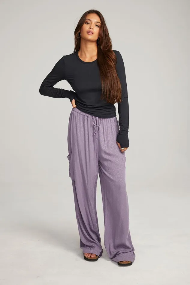 Womens Tops Chaser Brand Moonlight Licorice Long Sleeve