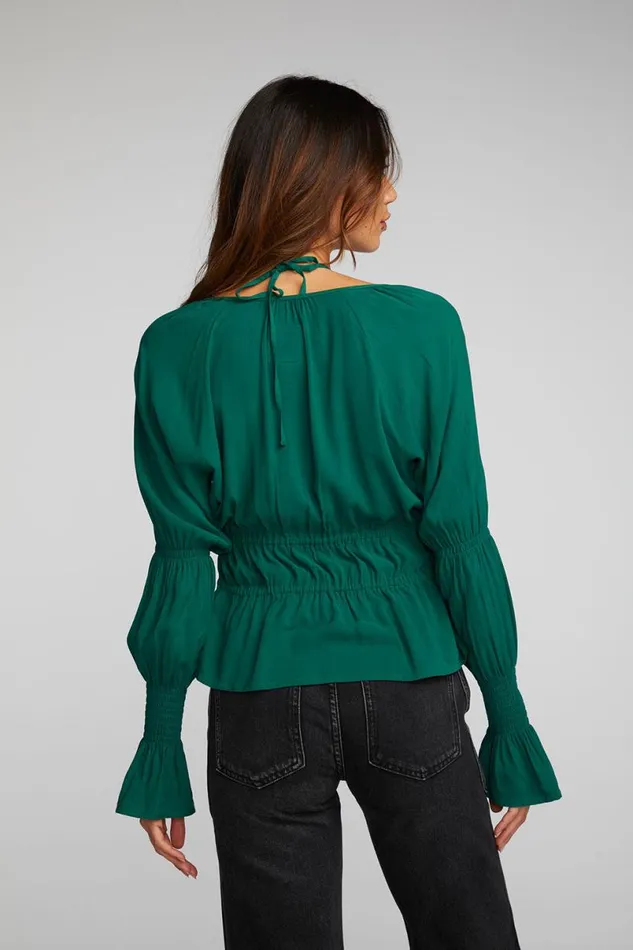 Womens Tops Chaser Brand Rayon Woven Deep V Top With Straps