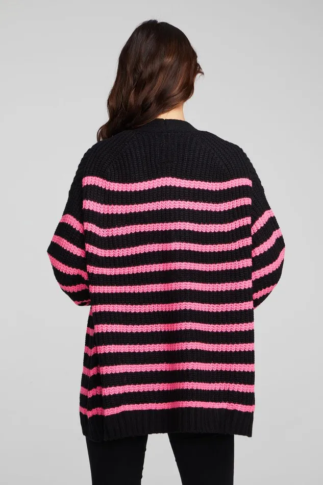 Womens Tops Chaser Brand Vibe Melrose Stripe Cardigan