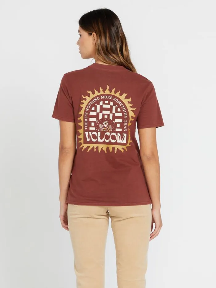 Womens Tops Volcom Lock It Up Tee 8211 Cayenne