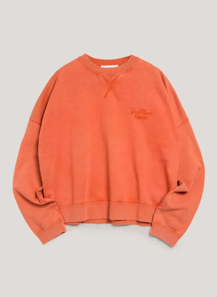YMC Almost Grown Sweatshirt Orange Womens Sweatshirts