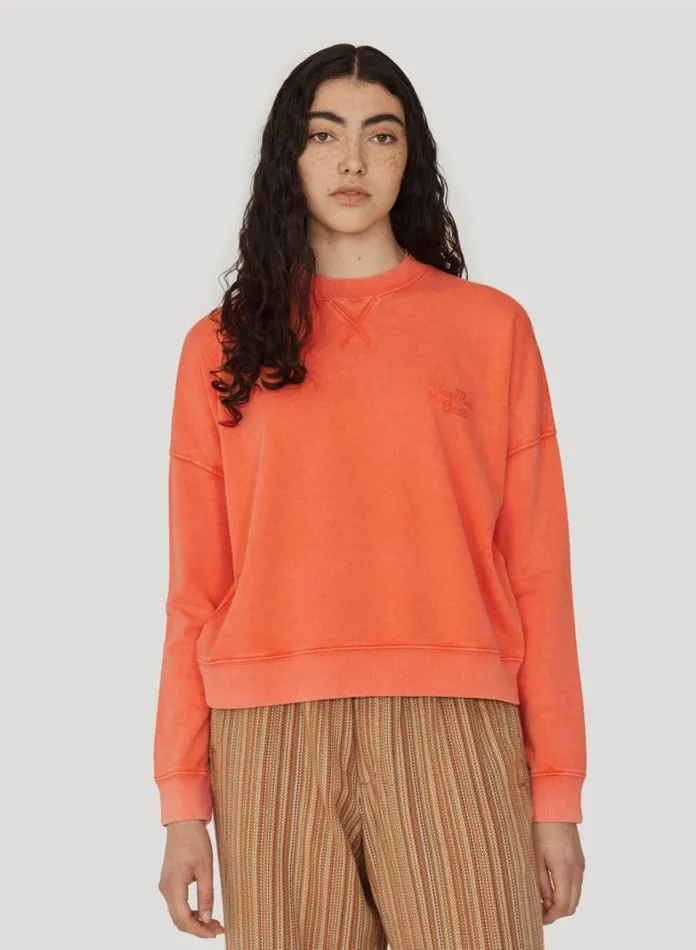 YMC Almost Grown Sweatshirt Orange Womens Sweatshirts
