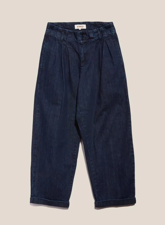 YMC Earth Keaton Washed Denim Trouser Indigo Womens Earth