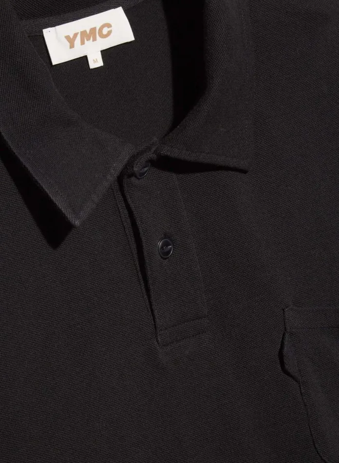 YMC Earth Polo TShirt Black Mens Earth