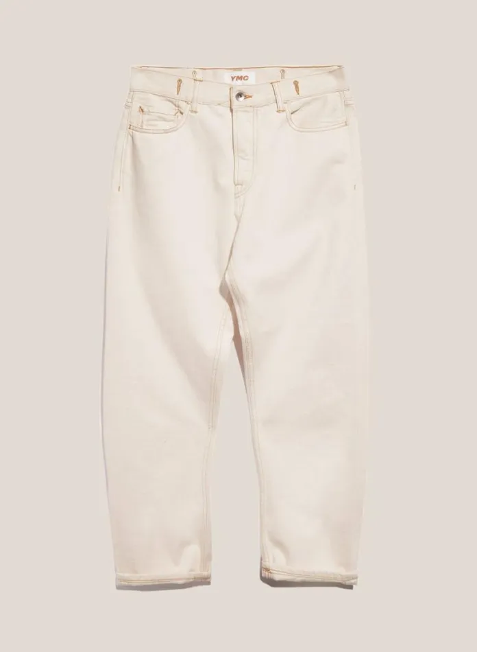 YMC Earth Tearaway Jeans Ecru Mens Earth