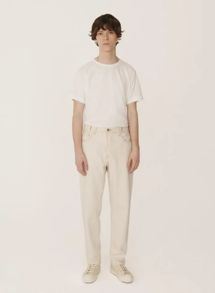 YMC Earth Tearaway Jeans Ecru Mens Earth