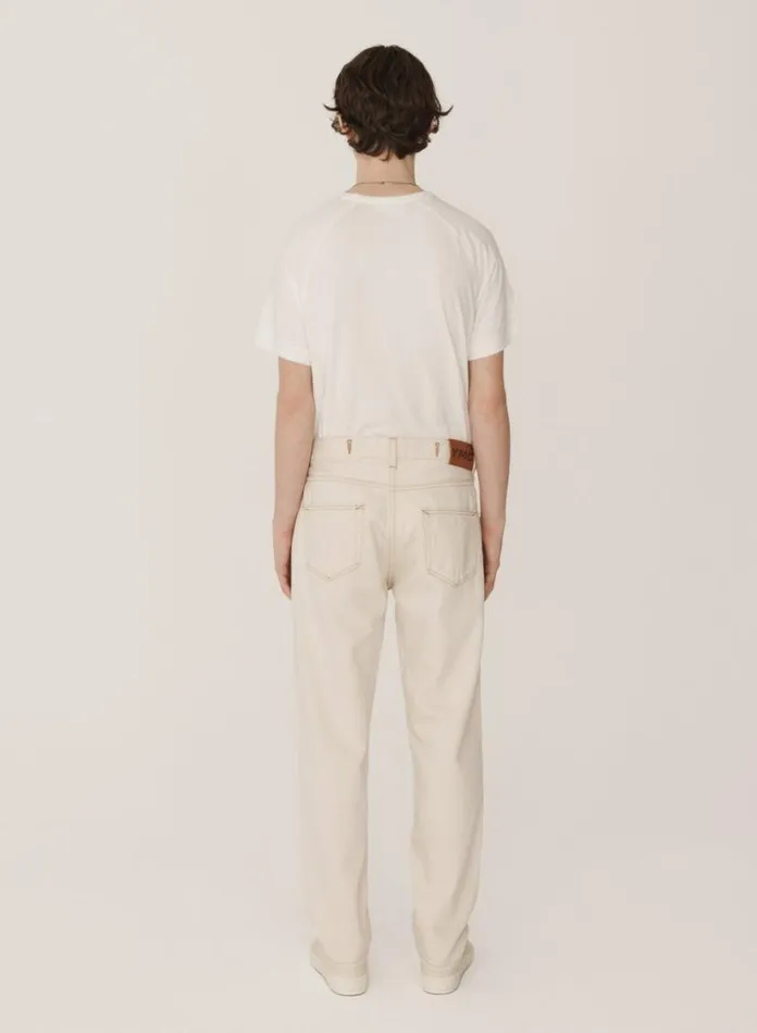 YMC Earth Tearaway Jeans Ecru Mens Earth
