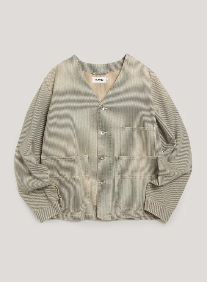 YMC Farm Jacket Blue Multi Mens Outerwear