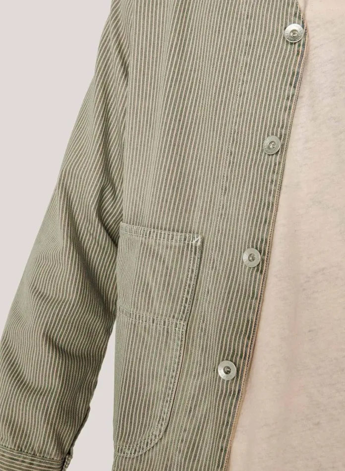 YMC Farm Jacket Blue Multi Mens Outerwear