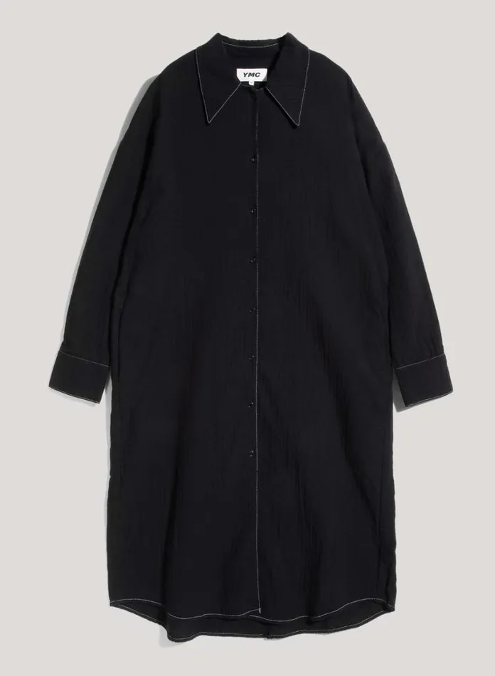 YMC Judy Doublecloth Cotton Dress Black Womens Dresses