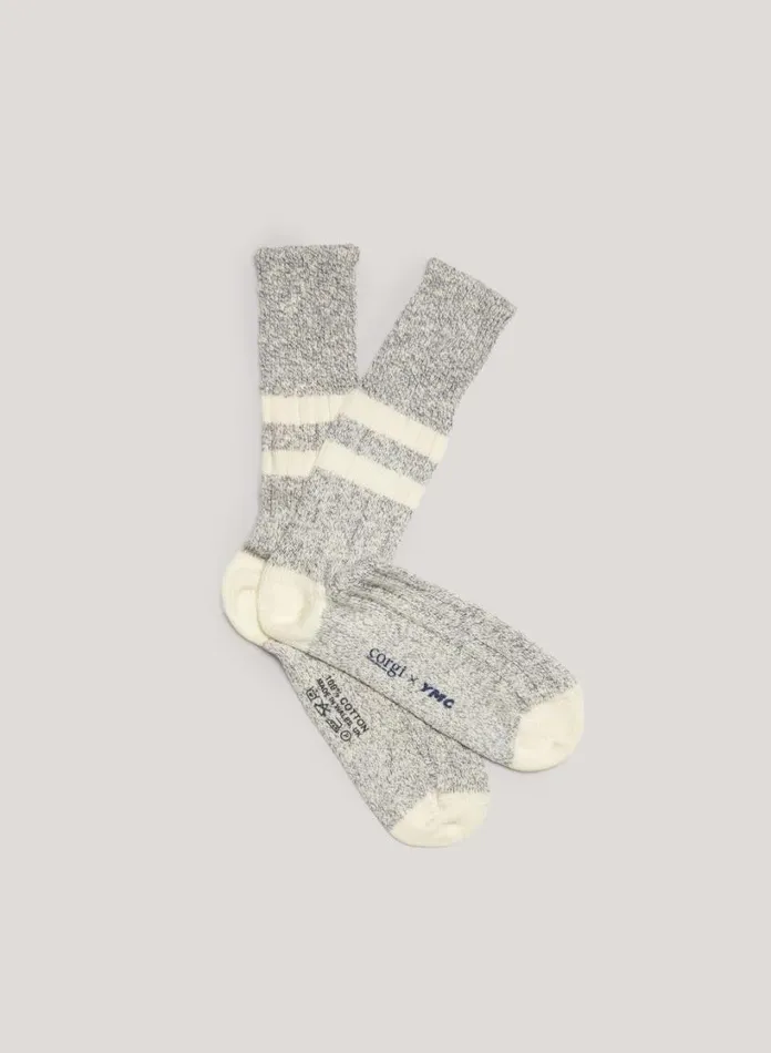 YMC Skate Sock Blue Mens Socks