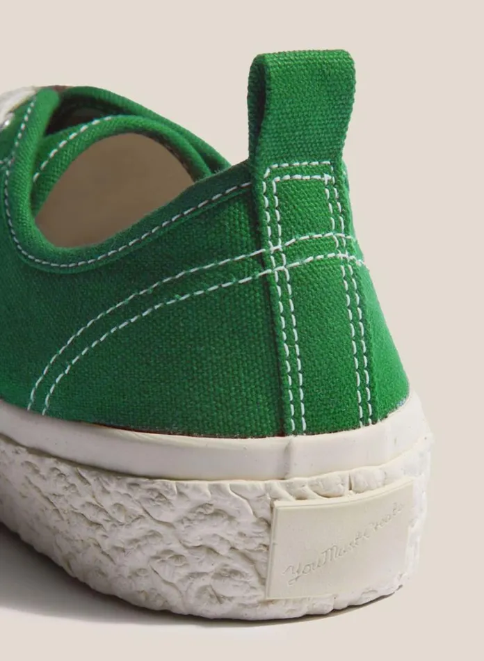 YMC Vulcanised Low Top Sneakers Green Womens Footwear