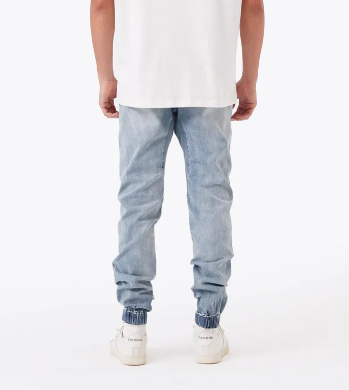 Zanerobe Pants Men Sureshot Denim Jogger Dk Blue