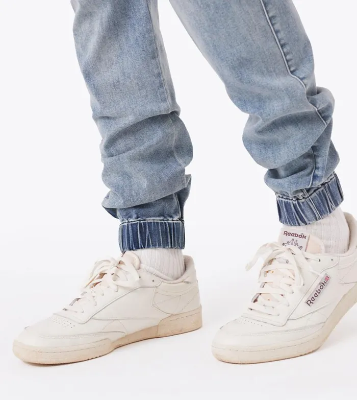 Zanerobe Pants Men Sureshot Denim Jogger Dk Blue