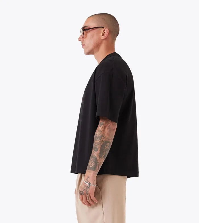 Zanerobe Tees and Tanks Men Cropped Lounge Tee Black