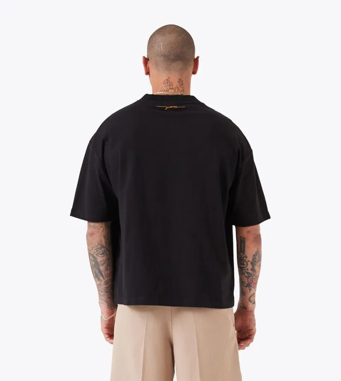 Zanerobe Tees and Tanks Men Cropped Lounge Tee Black