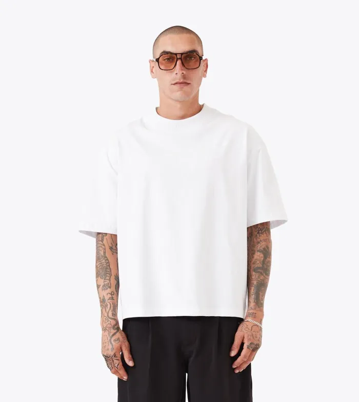 Zanerobe Tees and Tanks Men Cropped Lounge Tee White