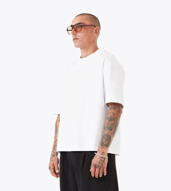 Zanerobe Tees and Tanks Men Cropped Lounge Tee White